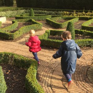 Children running in a park