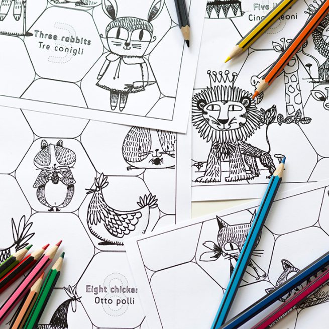Printable Animal Numbers Colouring Sheets | Lil'ollo